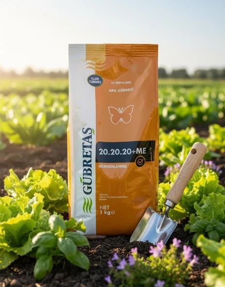 GÜBRETAŞ 20.20.20+ME(1KG),Npk Gübresi Harmanlanmış,Toz Gübre ürün görseli 1