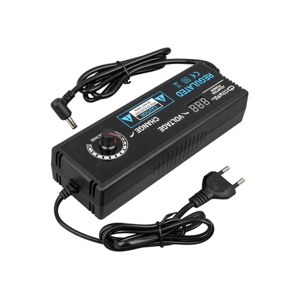 Powermaster Pm-22381 3 Volt 12 Volt 10 Amper Ayarlanabilir Kademeli Adaptör 5.5 2.5 Uçlu - Resim 4