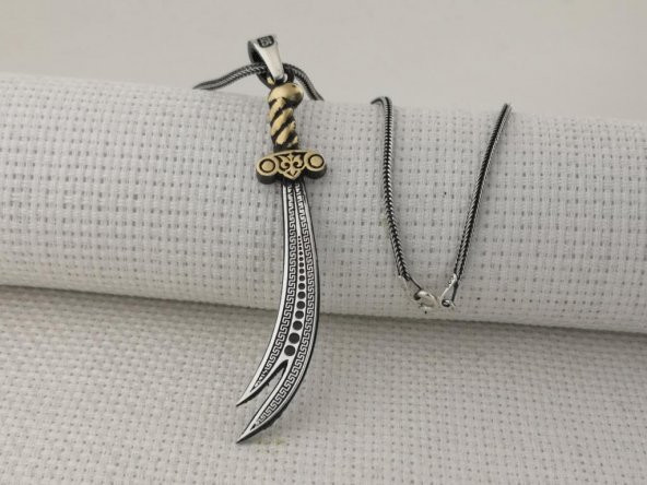 Zülfikar Kılıç Tasarımlı 925 Ayar Gümüş Kolye - Resim 2