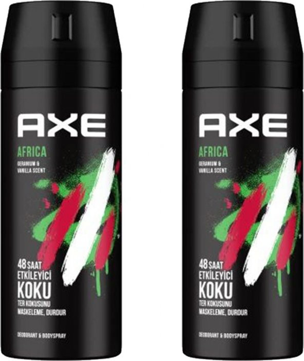 Axe 2 Adet Axe Africa Erkek Deodorant Sprey 150 Ml