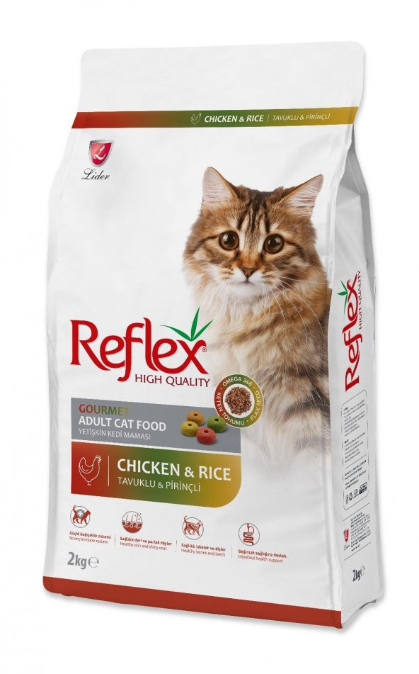 REFLEX GOURMET TAVUKLU PİRİNÇLİ YETİŞKİN KEDİ MAMASI 2 KG