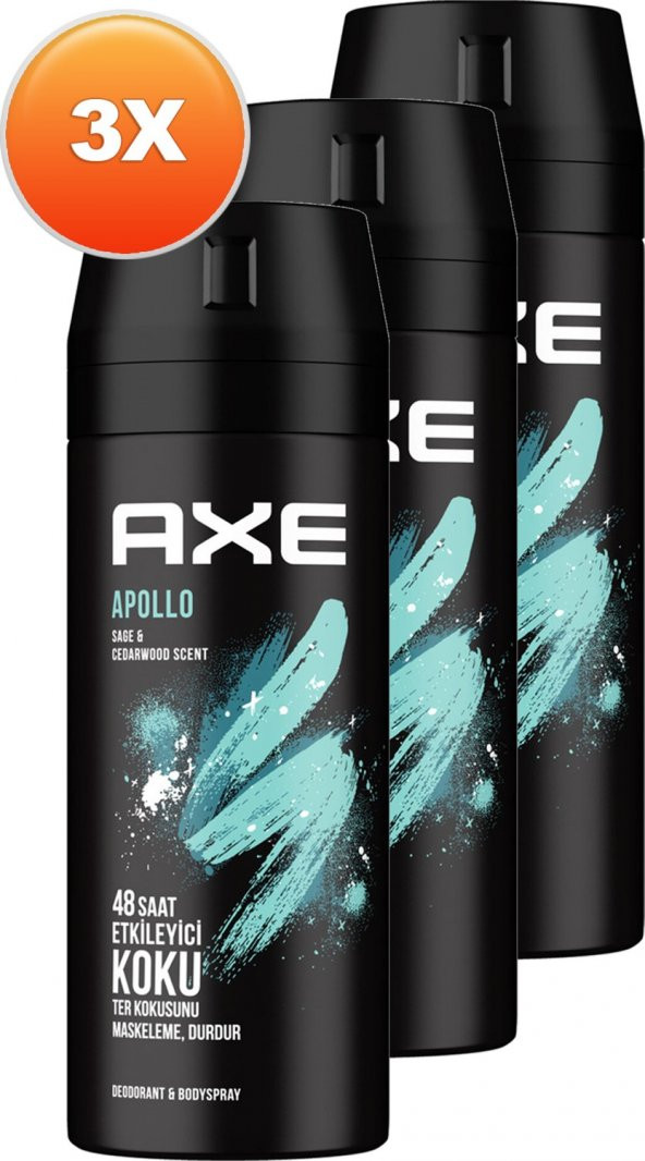 Axe Apollo Erkek Deodorant 150 ml 3lü Set