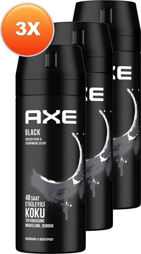 Axe Black Erkek Deodorant 150 ml 3lü Set