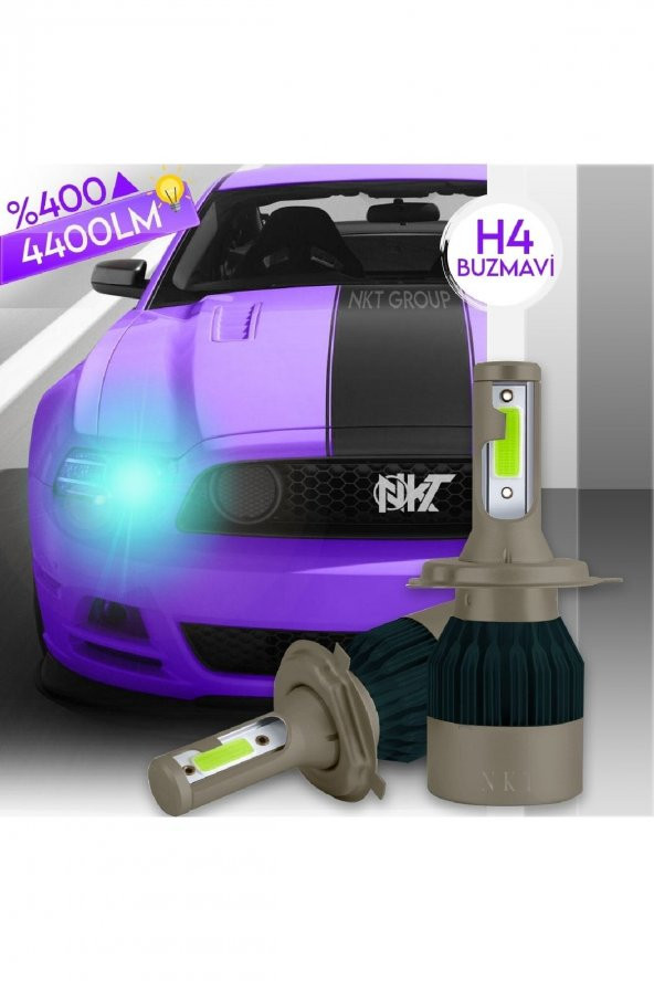 Peugeot J5 (1990-1994) H4 Uzun Kısa Xenon Led Şimşek Etkili Buz Mavi - 2