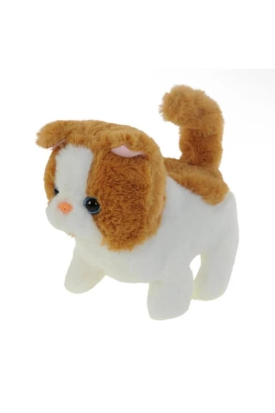 Aya Toys Pilli Peluş Kedi 40074,Hareketli Sesli Oyuncak Kedi