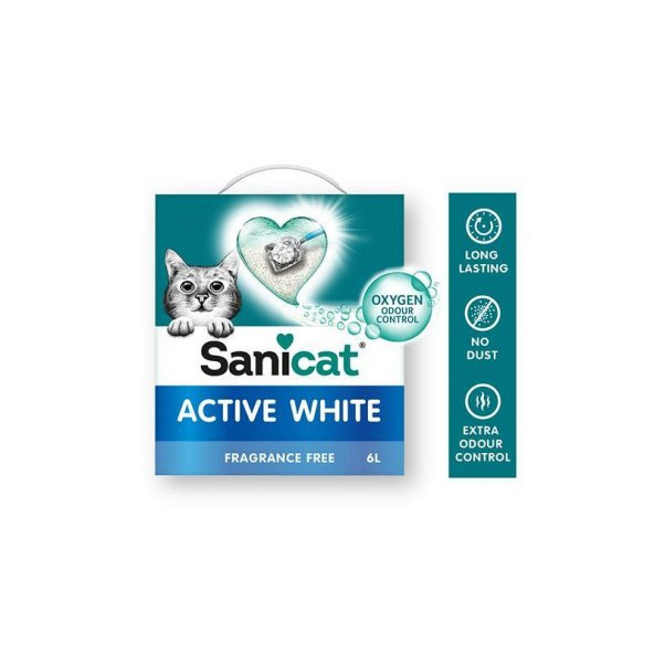 Sanicat Active White Kedi Kumu 10L