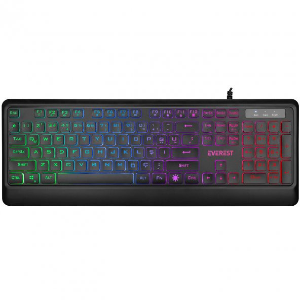 Everest KM-R59 FORZA PLUS Siyah Usb Rainbow Backlight Q Klavye + 1200 dpi Mouse Set - 2
