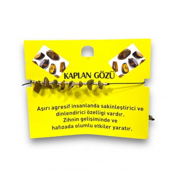 Sasta Kırık Doğal Taş Bileklik – Kaplan Gözü