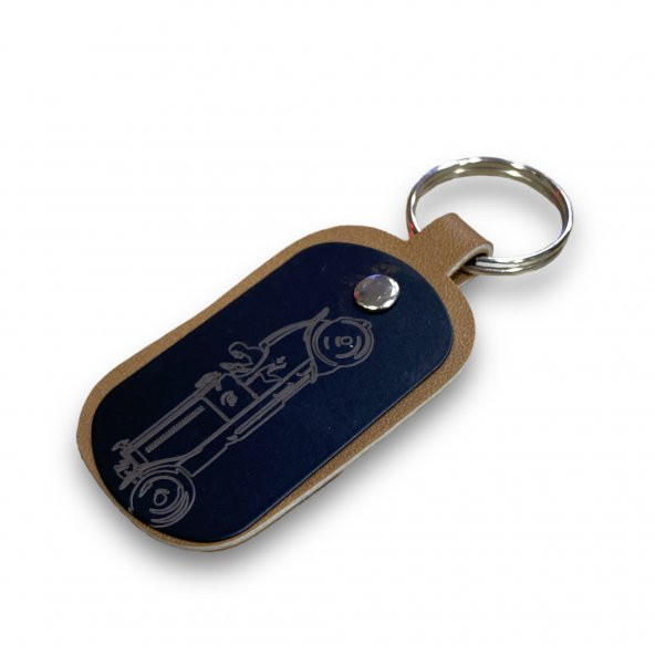 Sasta Deri Anahtarlık Metal Baskılı – Limuzin Model Araç