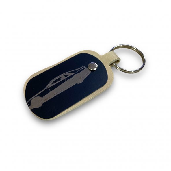 Sasta Deri Anahtarlık Metal Baskılı – Model Araç