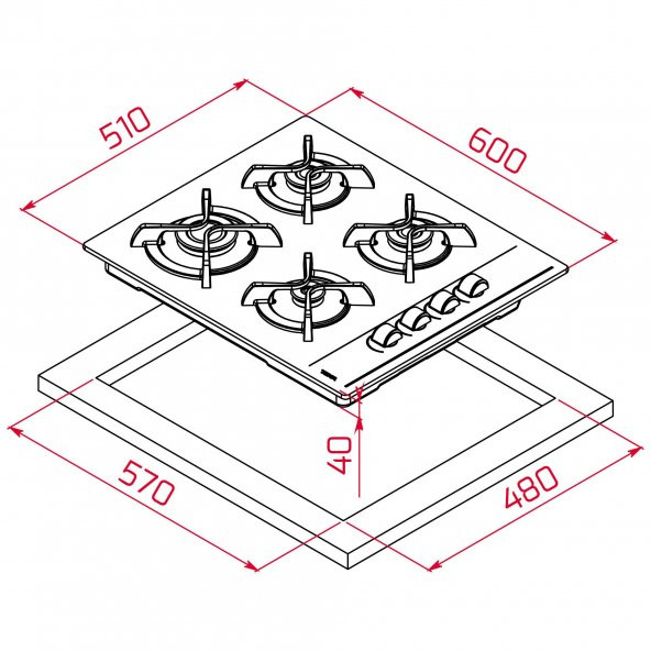 Teka Gbc 64002 Kbc Bk (E4) 60 Cm Siyah Gazlı Ocak - 4