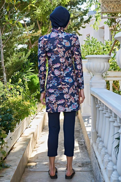 Ruko Maio 23147-4 Kadın Balıkçı Yaka Tam Tesettür Mayo - 3