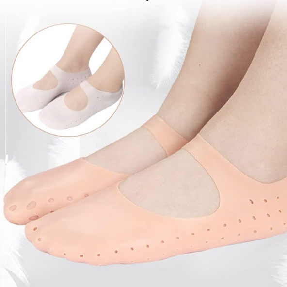 1 çift Silikon Çorap Ayak Bakımı Jel Çorap Nefes Profesyonel Nası