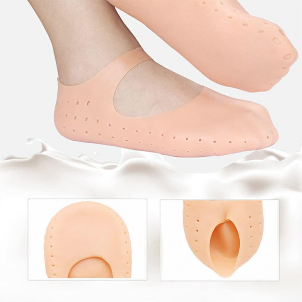 1 çift Silikon Çorap Ayak Bakımı Jel Çorap Nefes Profesyonel Nası - 2
