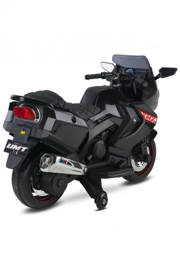 Babyhope Ledli Akülü Motor 12V 438A XMX-316 Siyah 06438A10,Müzikli Çocuk Motoru - 3