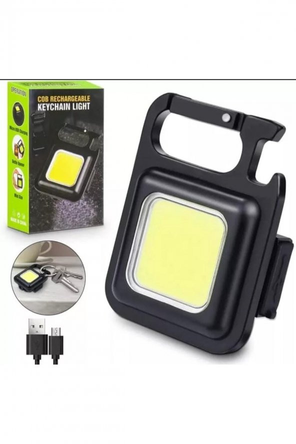 Ledli Mini Taşınabilir Usb Şarj Edilebilir 3 Fonksiyonlu Mıknatıslı Parlak Led Işık - 7