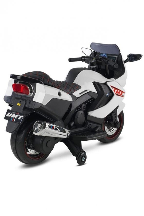 Babyhope Ledli Akülü Motor 12V 438A XMX-316 Beyaz 06438A20,Müzikli Çocuk Motoru - 2