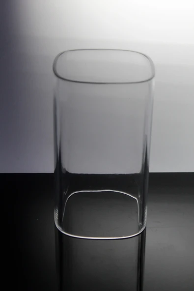 Paşabahçe Denizli Cam El İmalatı  Kare Kristal Mum Fanusu 727403 20432 - Resim 2