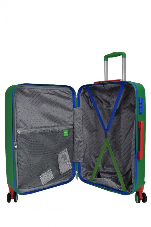 United Colors Of Benetton Lüx Abs Büyük Boy Valiz Yeşil BNT600 - 5