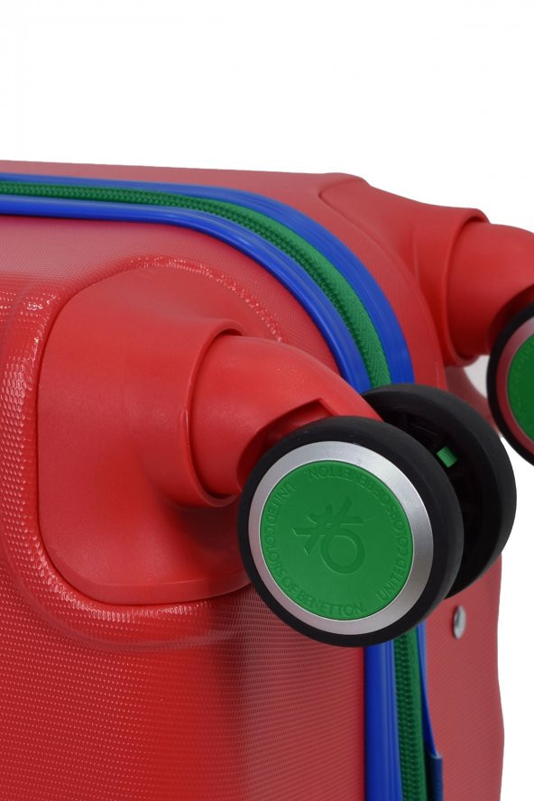 United Colors Of Benetton Lüx Abs Büyük Boy Valiz Kırmızı BNT600 - 4