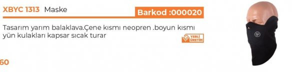 Bisiklet Motorsiklet Rüzgar Geçirmez Polar NEOPREN Yüz Maskesi - 5