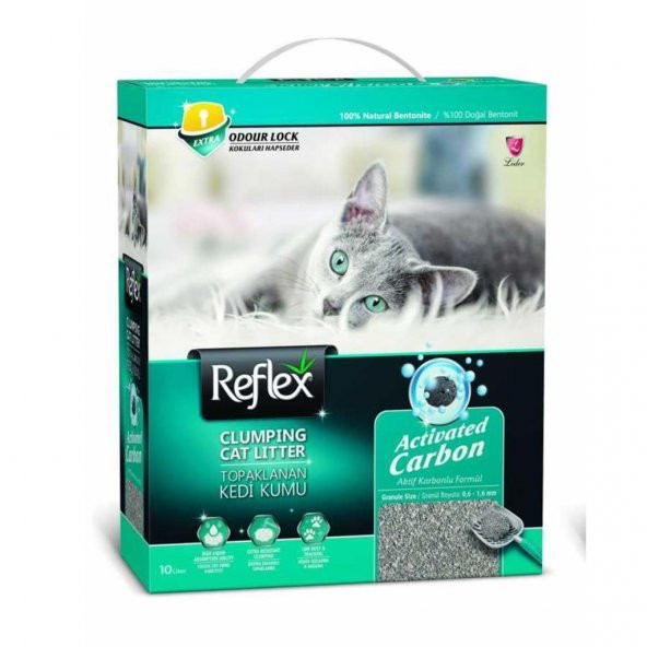 Reflex Aktif Karbonlu Süper Hızlı Topaklanan Kedi Kumu 10 Lt