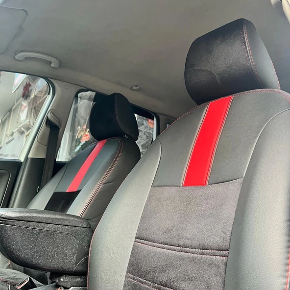 Ford Fiesta Araca Özel Dikim Koltuk Kılıfı(3 Renk,Spor) - Resim 7