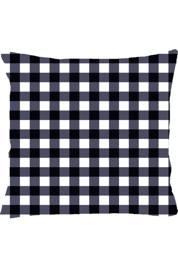 Kareli, Ekose, Tartan, Dama Model Kırlent Kılıfı No:11