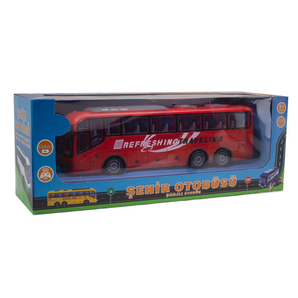 Oyuncak Otobüs Uzaktan Kumandalı Işıklı Şarjlı Ful Fonksiyon - 2
