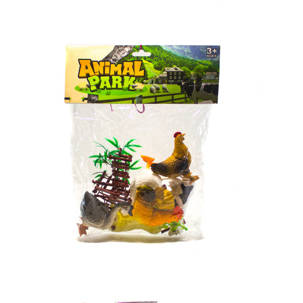 Oyuncak Çiftlik Hayvanları Kümes hayvanları Çitli Set 13 Parça - 2