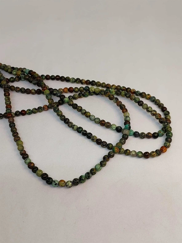 Afrika Turkuazı Taşı Dizi 4mm - Resim 3