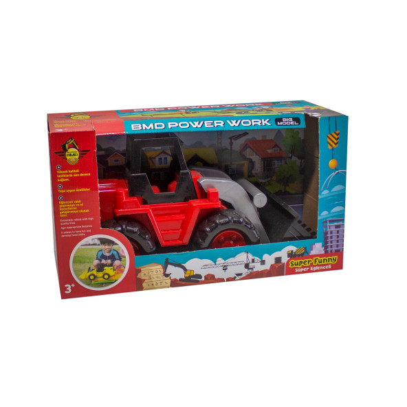 Kepçe Oyuncak Kepçe Dozer Kırmızı 40 Cm - 2