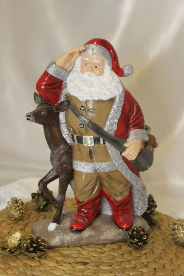Noel Baba Ve Geyiği Mutlu Yıllar Happy Christmas Santa Claus Yılbaşı Ağacı - 2