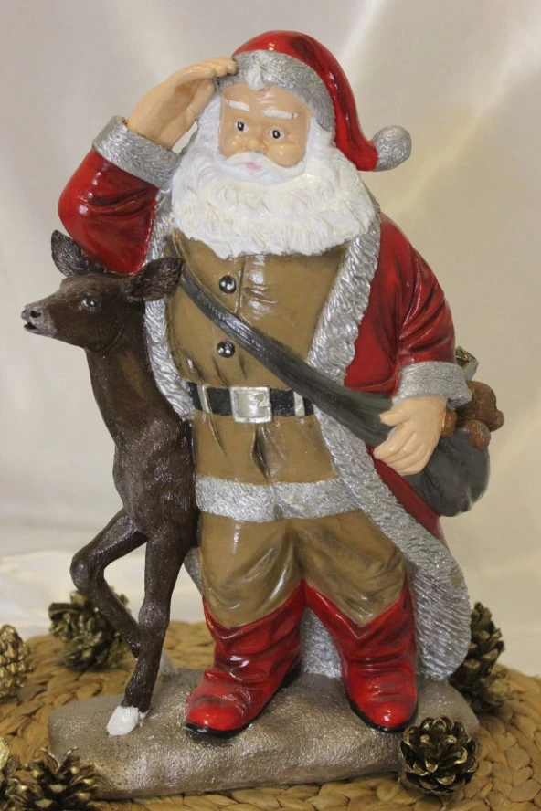 Noel Baba Ve Geyiği Mutlu Yıllar Happy Christmas Santa Claus Yılbaşı Ağacı - 8
