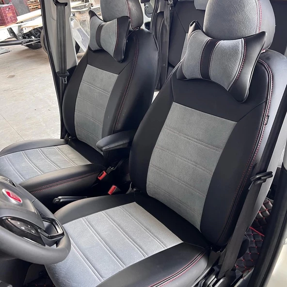Fiat Doblo Araca Özel Dikim Koltuk Kılıfı - Resim 4