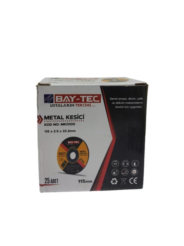 Baytec Metal Kesici Mk0100 115X2.5X22mm 25 Adet - 3