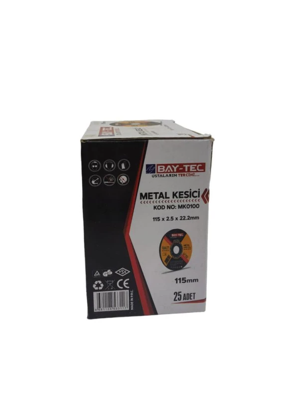 Baytec Metal Kesici Mk0100 115X2.5X22mm 25 Adet - 4