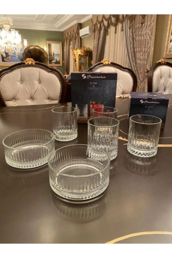Paşabahçe elysia çok amaçlı kase çerezlik - viski bardağı 6 parça - Resim 2