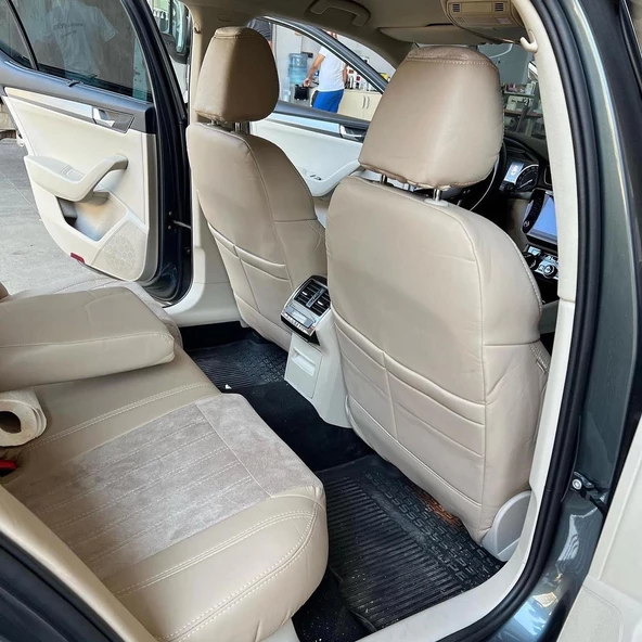 Skoda SuperB Araca Özel Dikim Koltuk Kılıfı - Resim 2