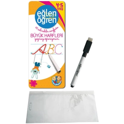 Eğlen Öğren - 40 Silinebilir Sayfada - Büyük Harfleri Yazmayı Öğreniyorum (4-5 Yaş) - 1