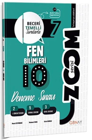 Günay 7. Sınıf Fen Bilimleri Zoom Serisi 10 Deneme (2022-2023)