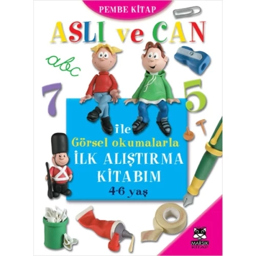 Aslı ve Can ile Görsel Okumalarla İlk Alıştırma Kitabım (Pembe Kitap) - 1