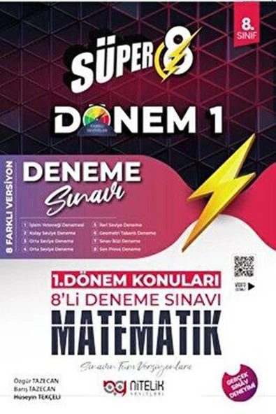 Nitelik Süper 8. Sınıf Matematik 1. Dönem 8`li Deneme Sınavı
