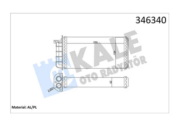 KALORİFER RADYATÖRÜ BRAVO 95-01 BRAVA 95-01 MAREA 96-02 250x140x42