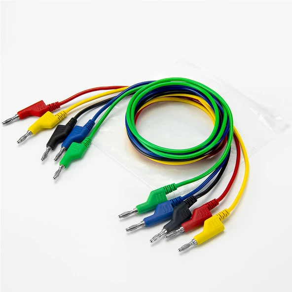 P1036 5 RENKLİ 1 METRE 1000V - 19A MULTIMETRE TEST UÇLARI KABLO KİTİ - 3