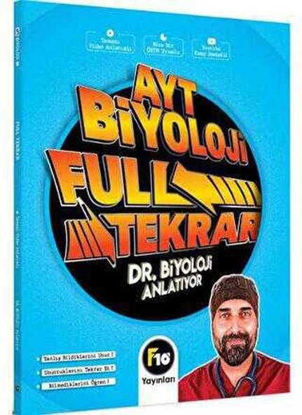 F10 Yayınları Dr. Biyoloji AYT Biyoloji Full Tekrar Video Ders Kitabı 2023
