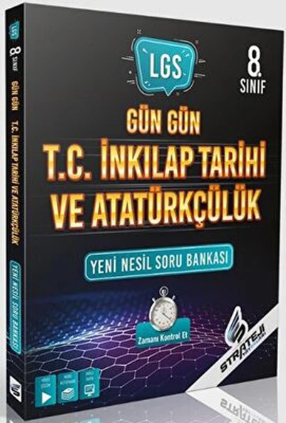 Strateji 8. Sınıf LGS TC İnkılap Tarihi ve Atatürkçülük Gün Gün Problemler Soru Bankası