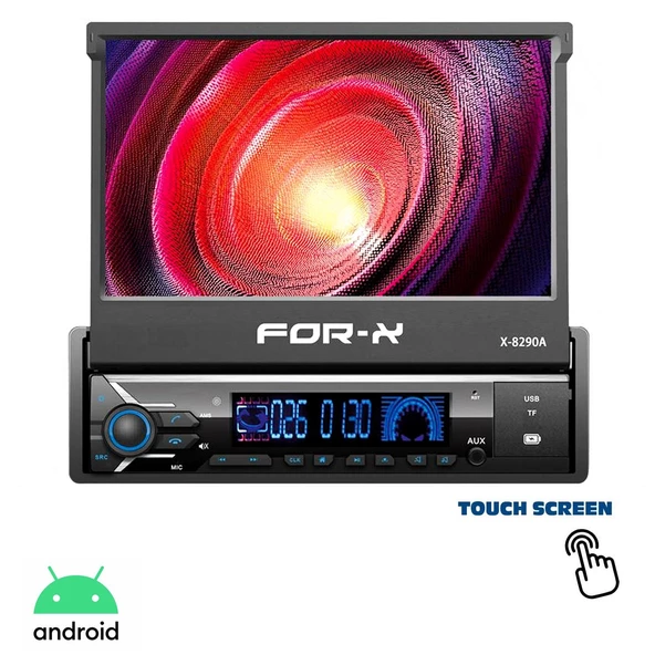 FOR-X X-8290A INDASH TEYP 7" 4X50W ANDROID 2+16GB BT/2XUSB/SD/FM/AUX/GPS