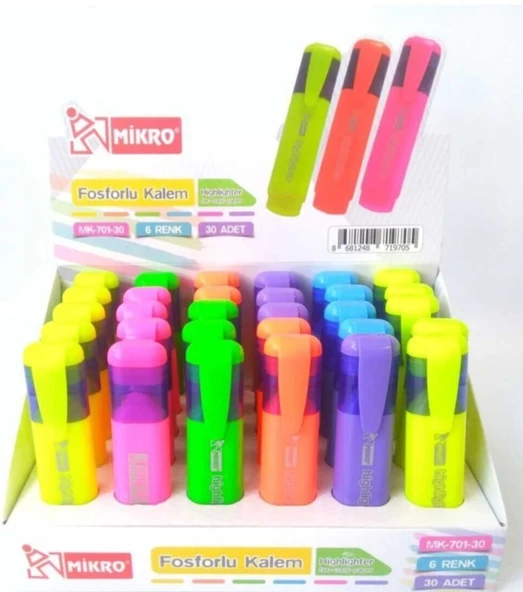 Mikro Mk 701-12 Fosforlu Kalem Mor