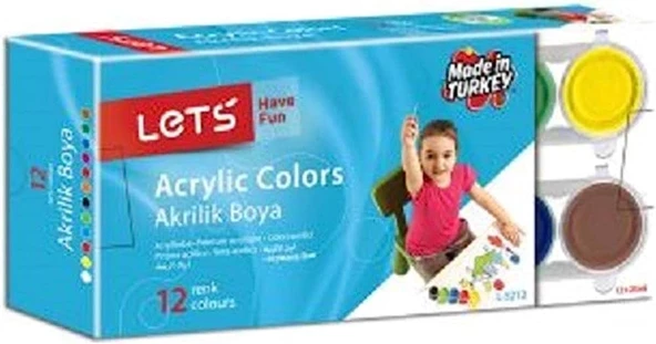 Lets Akrilik Boya 12 li
